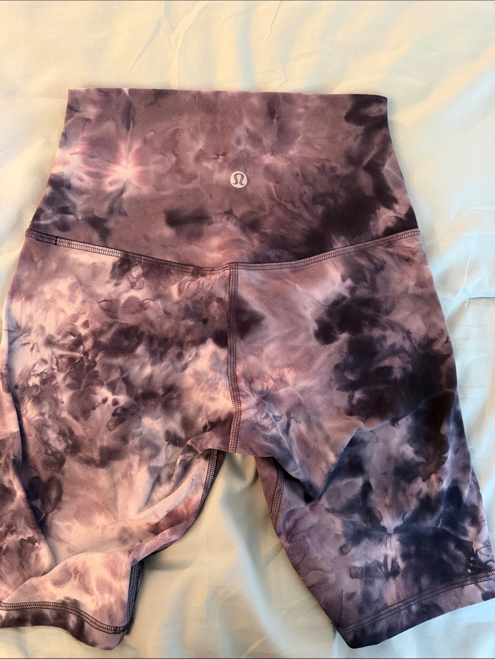 lululemon athletica High-Rise Tie-Dye Bike Shorts - Mauve & Charcoal size 2 J19